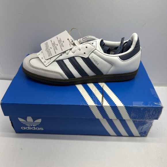 Adidas Samba OG Purloin White DHS Grey Gum Sole JH5688 Womens SZ 8 New - Picture 1 of 9